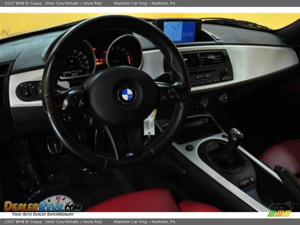 2007 BMW M Coupe Silver Grey Metallic / Imola Red Photo #7