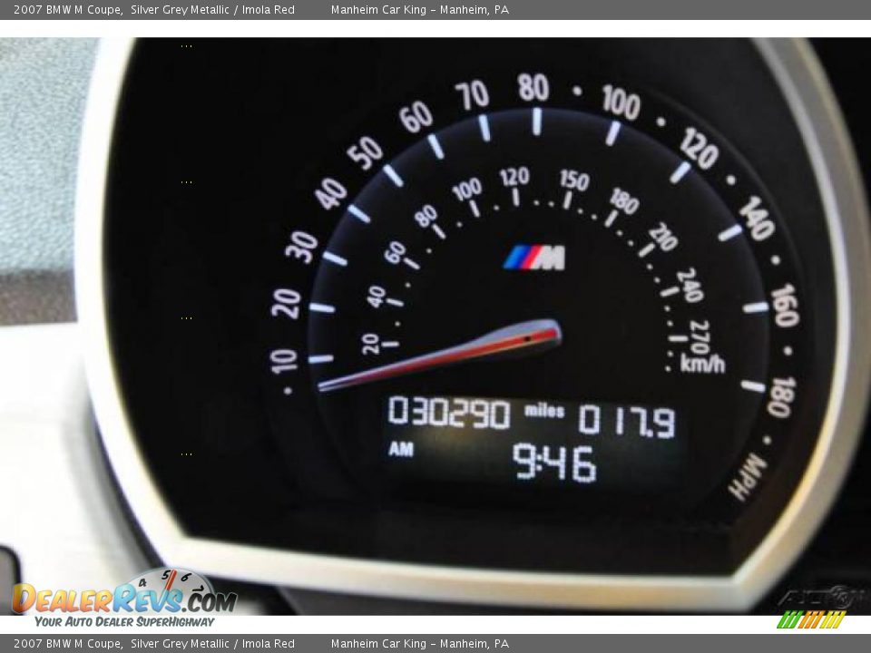 2007 BMW M Coupe Silver Grey Metallic / Imola Red Photo #11