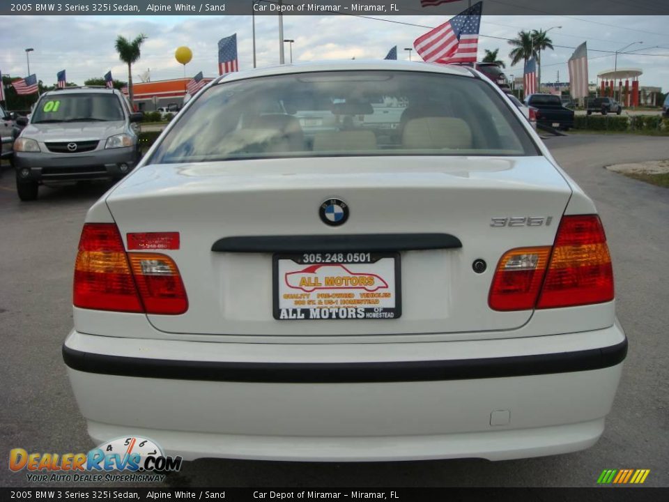 2005 BMW 3 Series 325i Sedan Alpine White / Sand Photo #4