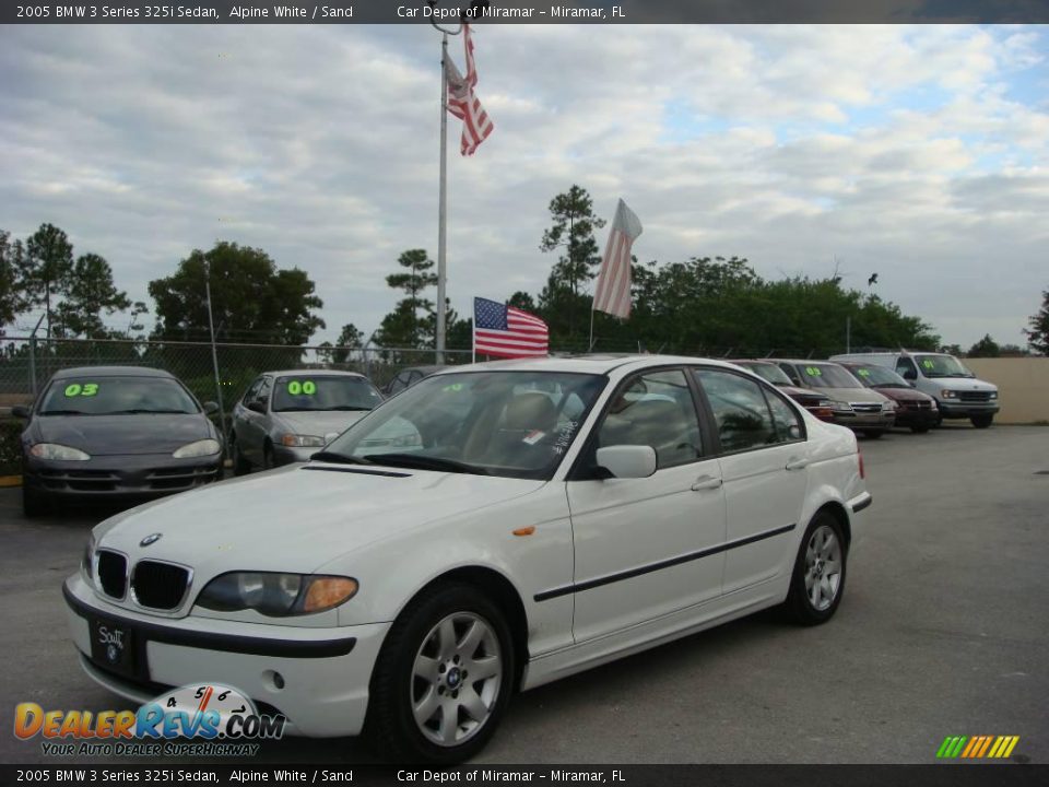 2005 BMW 3 Series 325i Sedan Alpine White / Sand Photo #7