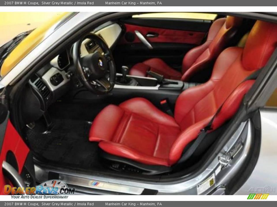 2007 BMW M Coupe Silver Grey Metallic / Imola Red Photo #31