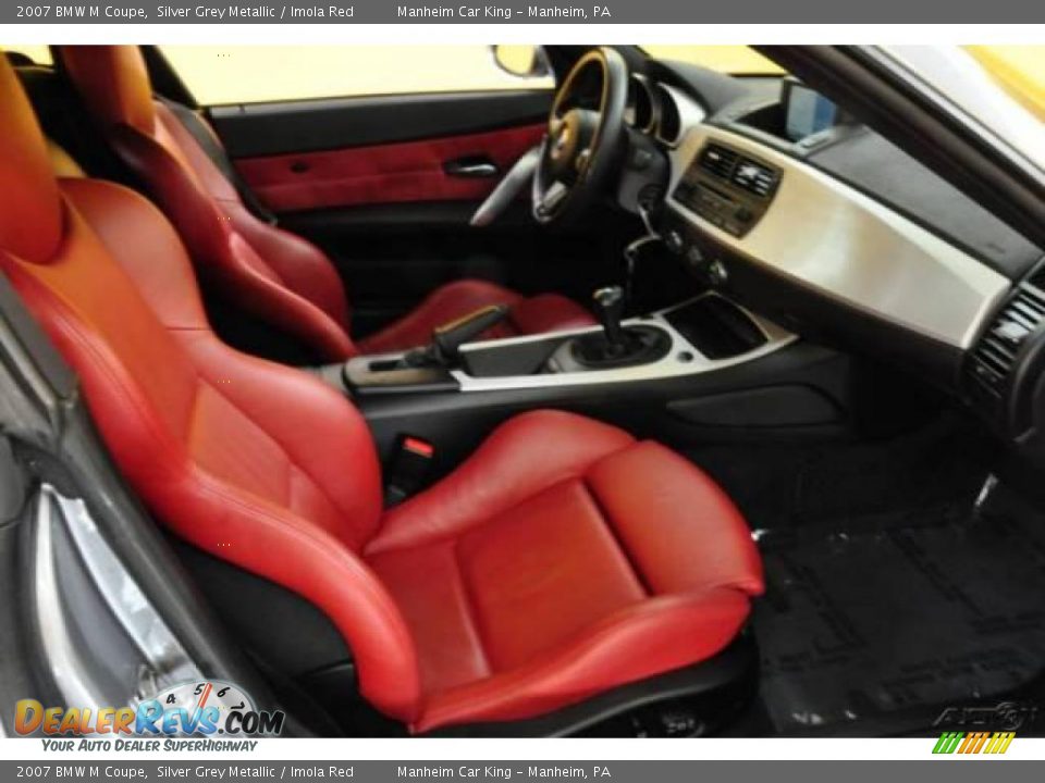2007 BMW M Coupe Silver Grey Metallic / Imola Red Photo #33