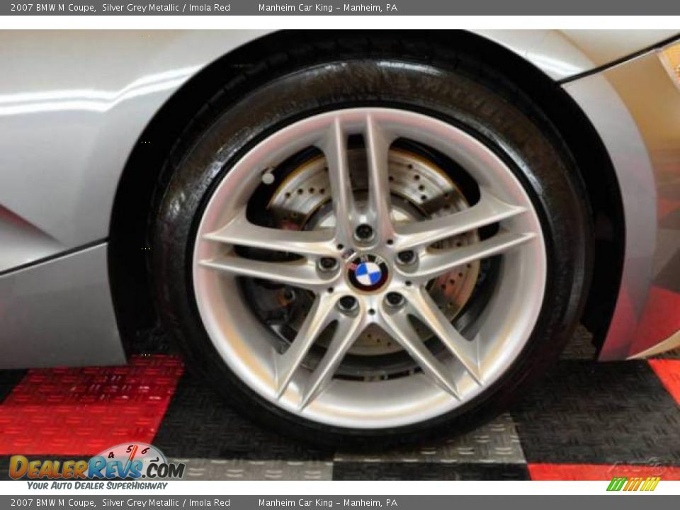 2007 BMW M Coupe Silver Grey Metallic / Imola Red Photo #34