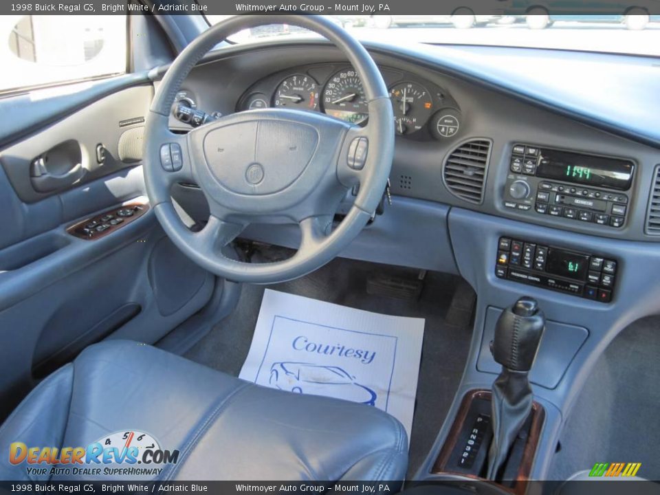 1998 Buick Regal GS Bright White / Adriatic Blue Photo #7