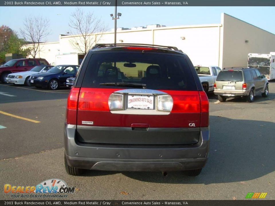 2003 Buick Rendezvous CXL AWD Medium Red Metallic / Gray Photo #7