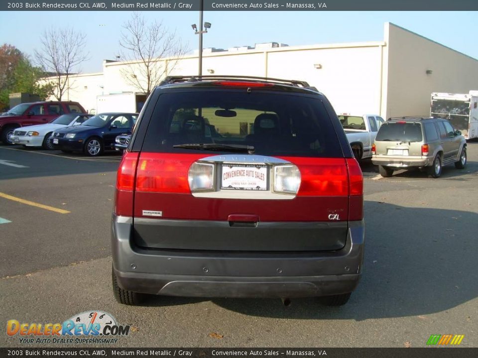 2003 Buick Rendezvous CXL AWD Medium Red Metallic / Gray Photo #7