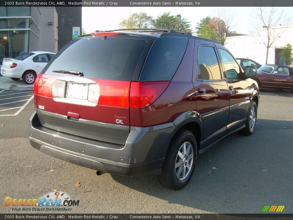 2003 Buick Rendezvous CXL AWD Medium Red Metallic / Gray Photo #8