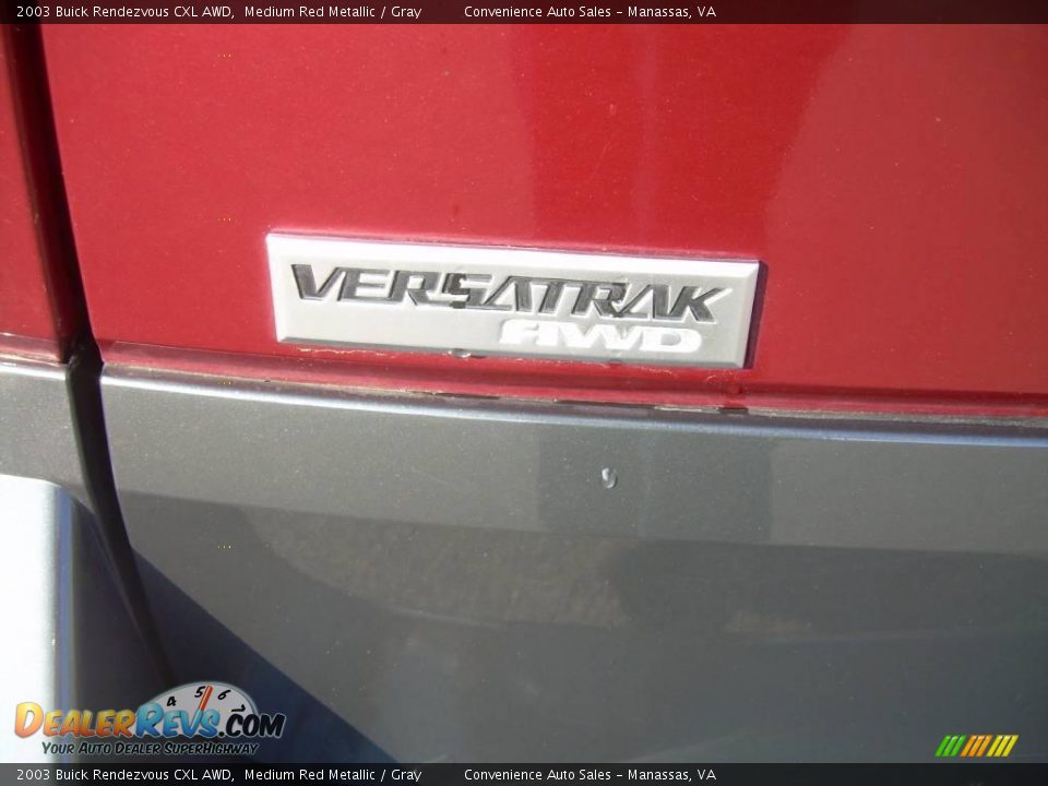 2003 Buick Rendezvous CXL AWD Medium Red Metallic / Gray Photo #10