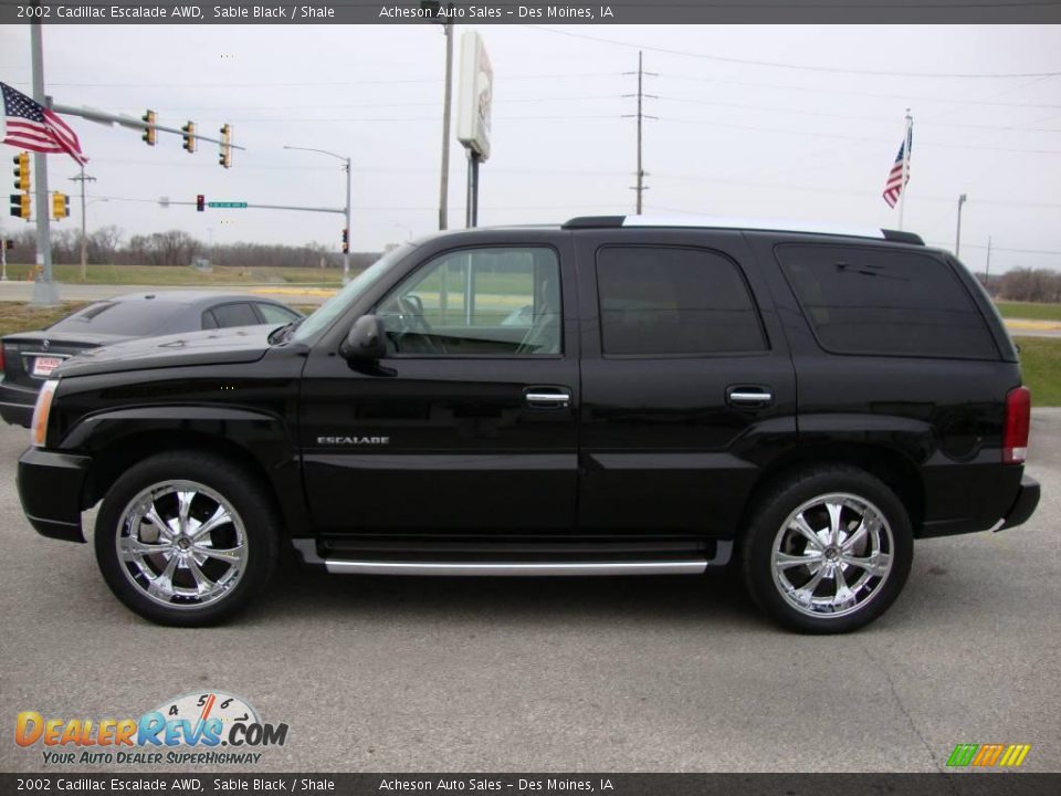 2002 Cadillac Escalade AWD Sable Black / Shale Photo #2