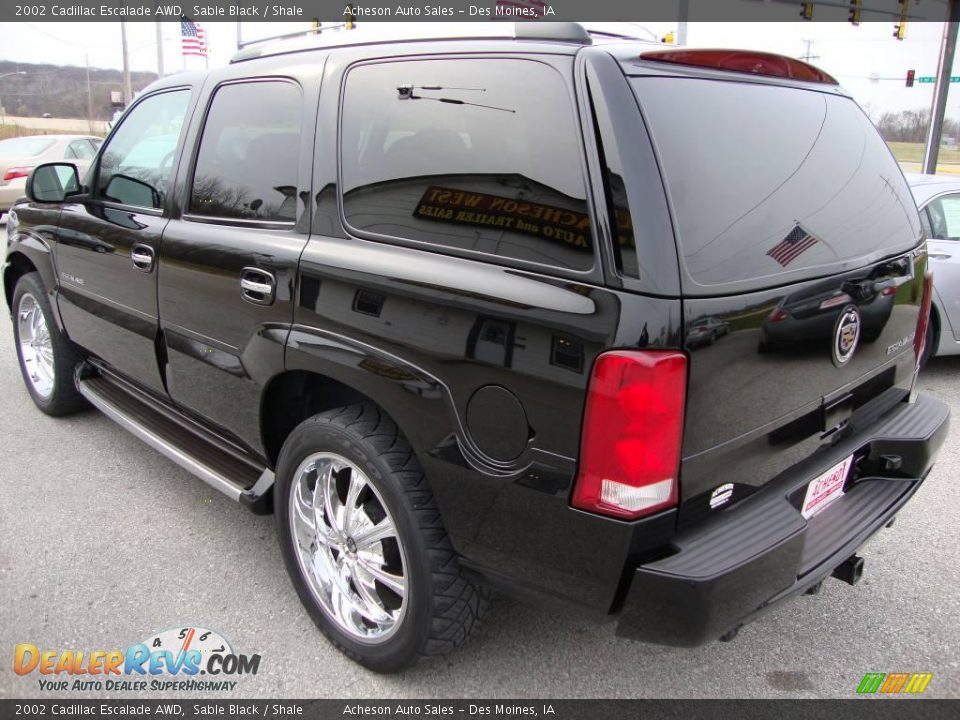 2002 Cadillac Escalade AWD Sable Black / Shale Photo #3