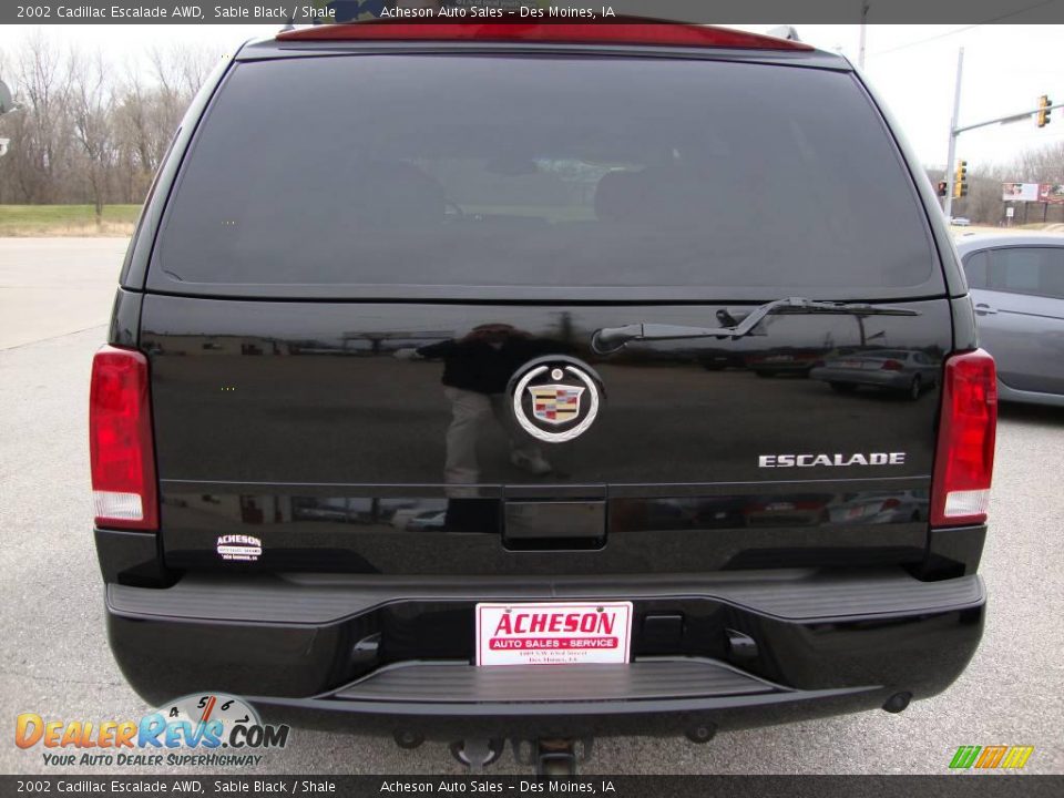 2002 Cadillac Escalade AWD Sable Black / Shale Photo #4