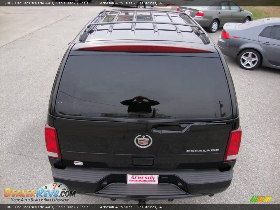 2002 Cadillac Escalade AWD Sable Black / Shale Photo #5