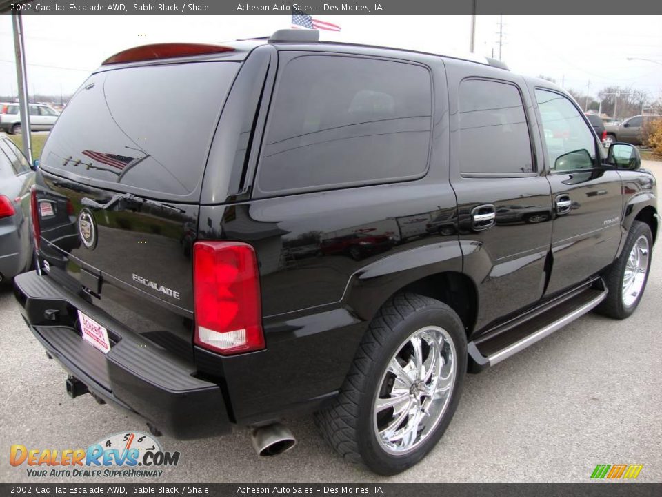 2002 Cadillac Escalade AWD Sable Black / Shale Photo #6