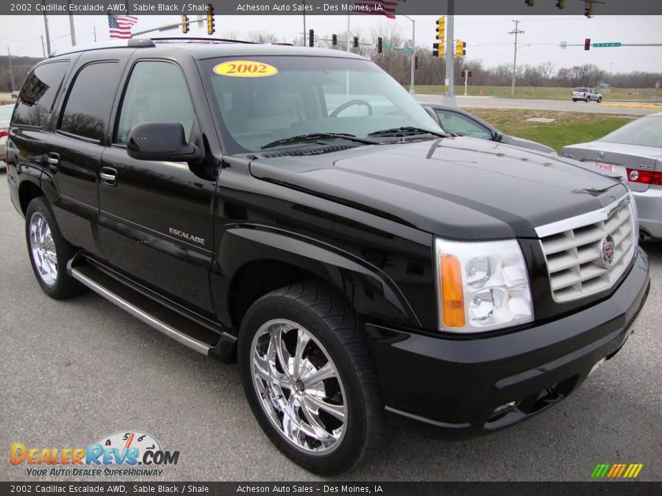 2002 Cadillac Escalade AWD Sable Black / Shale Photo #8