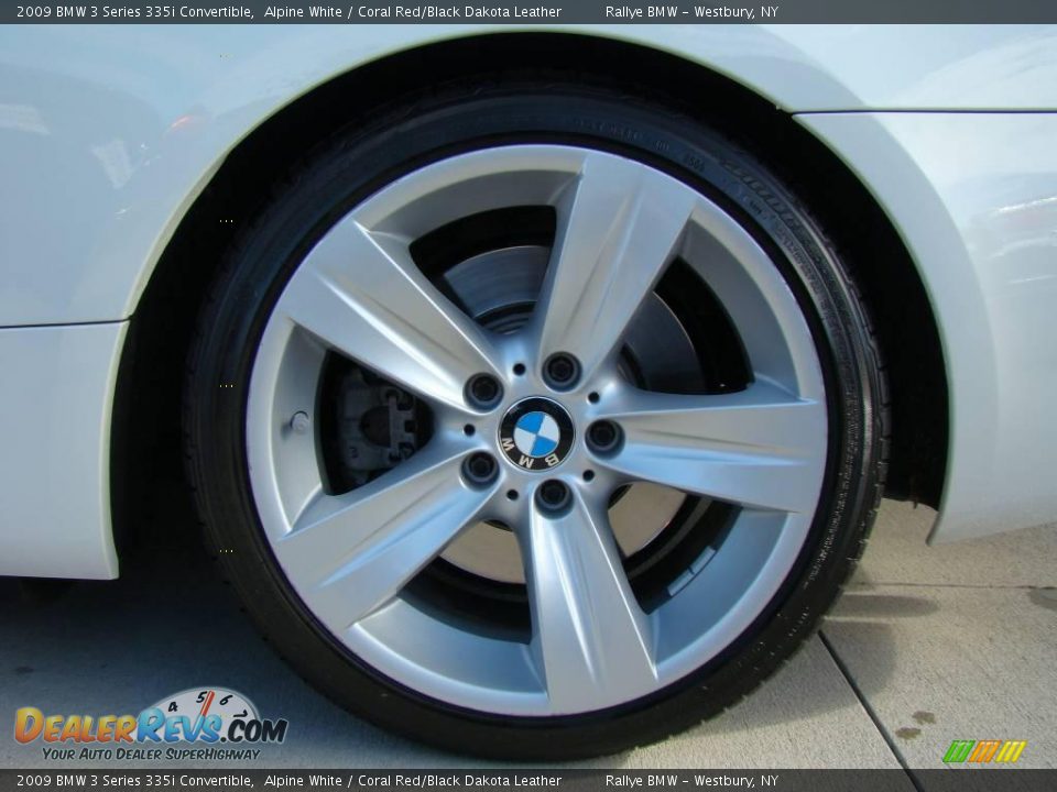 2009 BMW 3 Series 335i Convertible Alpine White / Coral Red/Black Dakota Leather Photo #6