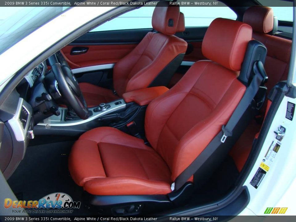 2009 BMW 3 Series 335i Convertible Alpine White / Coral Red/Black Dakota Leather Photo #8