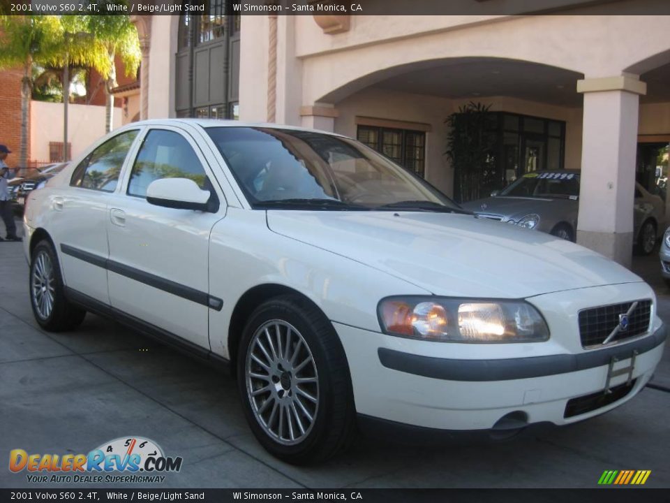 2001 Volvo S60 2.4T White / Beige/Light Sand Photo #1