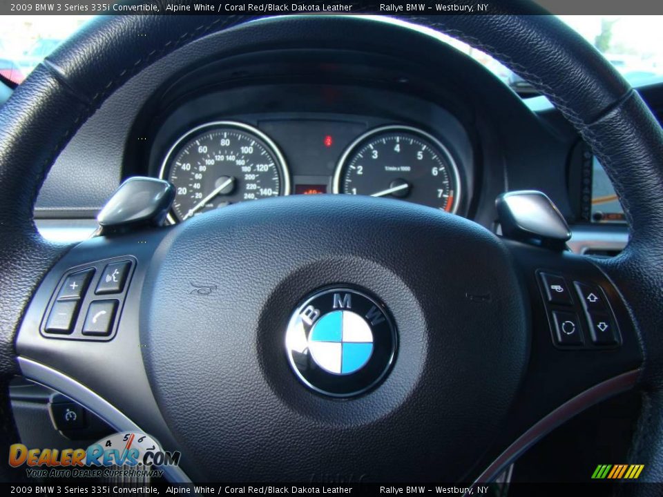 2009 BMW 3 Series 335i Convertible Alpine White / Coral Red/Black Dakota Leather Photo #11