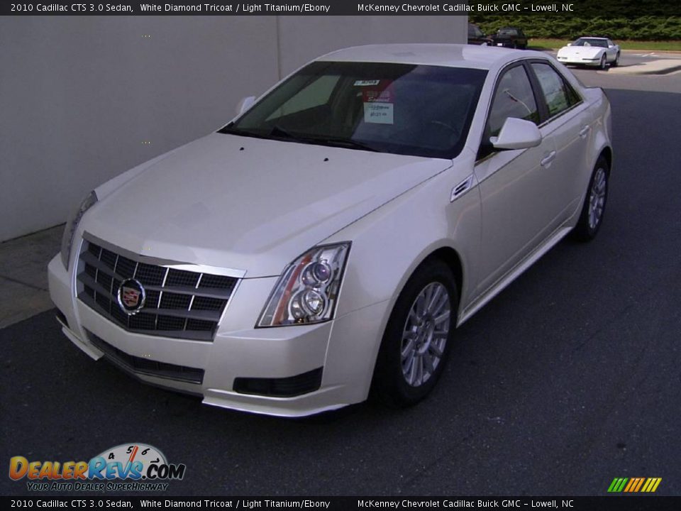 2010 Cadillac CTS 3.0 Sedan White Diamond Tricoat / Light Titanium/Ebony Photo #1
