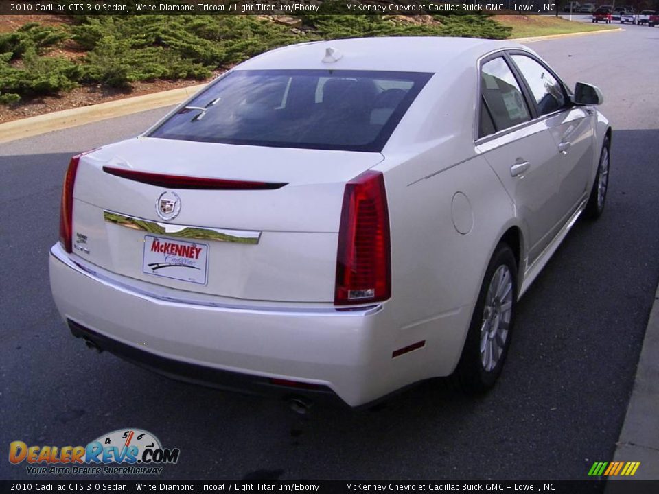 2010 Cadillac CTS 3.0 Sedan White Diamond Tricoat / Light Titanium/Ebony Photo #4