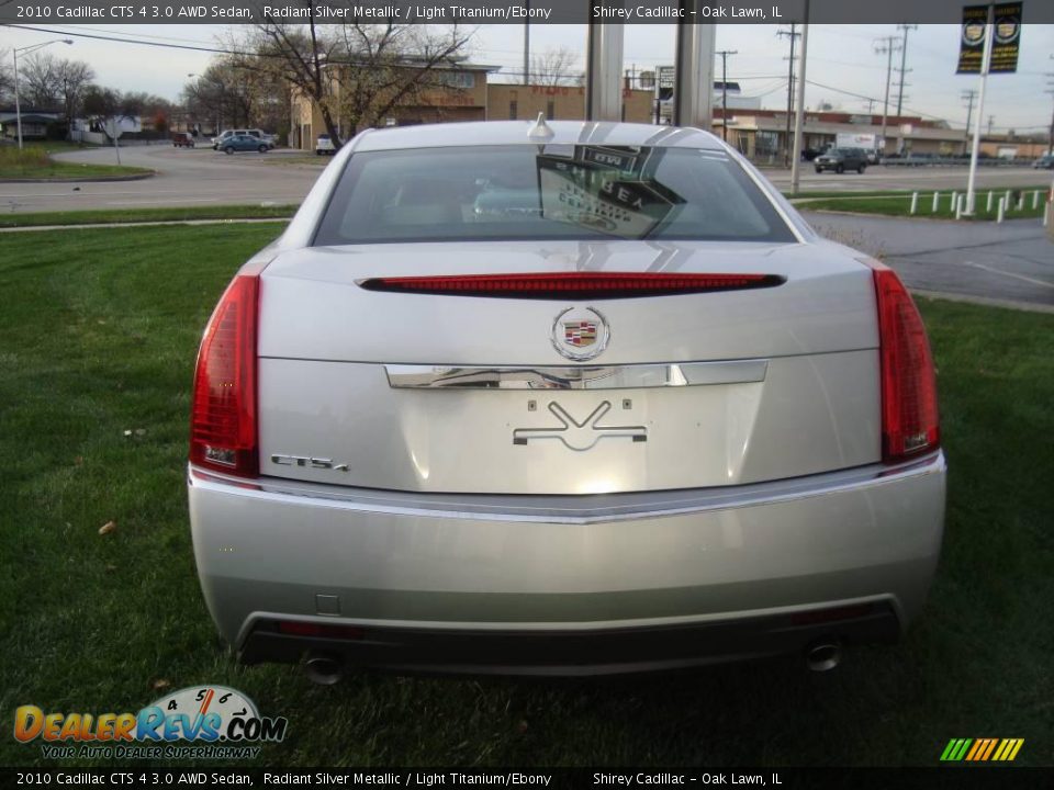 2010 Cadillac CTS 4 3.0 AWD Sedan Radiant Silver Metallic / Light Titanium/Ebony Photo #5