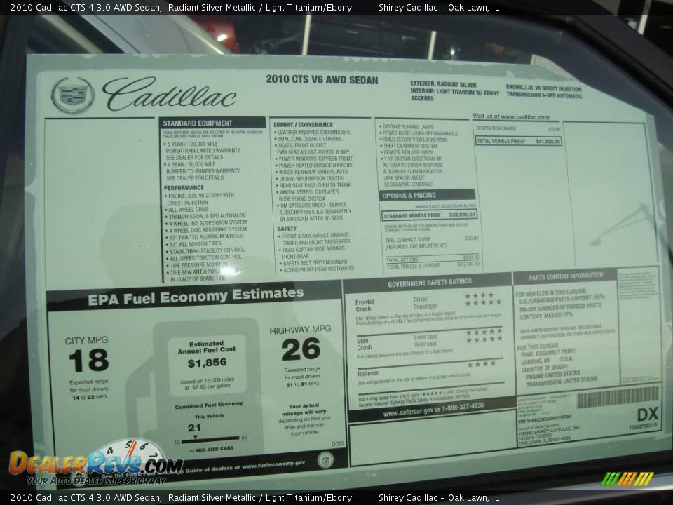 2010 Cadillac CTS 4 3.0 AWD Sedan Radiant Silver Metallic / Light Titanium/Ebony Photo #8