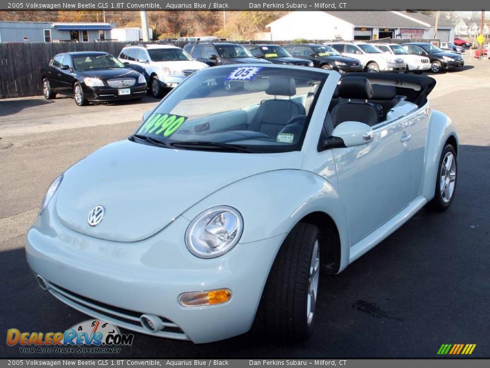 2005 Volkswagen New Beetle GLS 1.8T Convertible Aquarius Blue / Black Photo #1