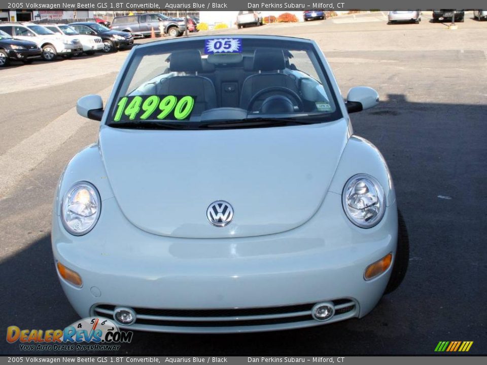 2005 Volkswagen New Beetle GLS 1.8T Convertible Aquarius Blue / Black Photo #2