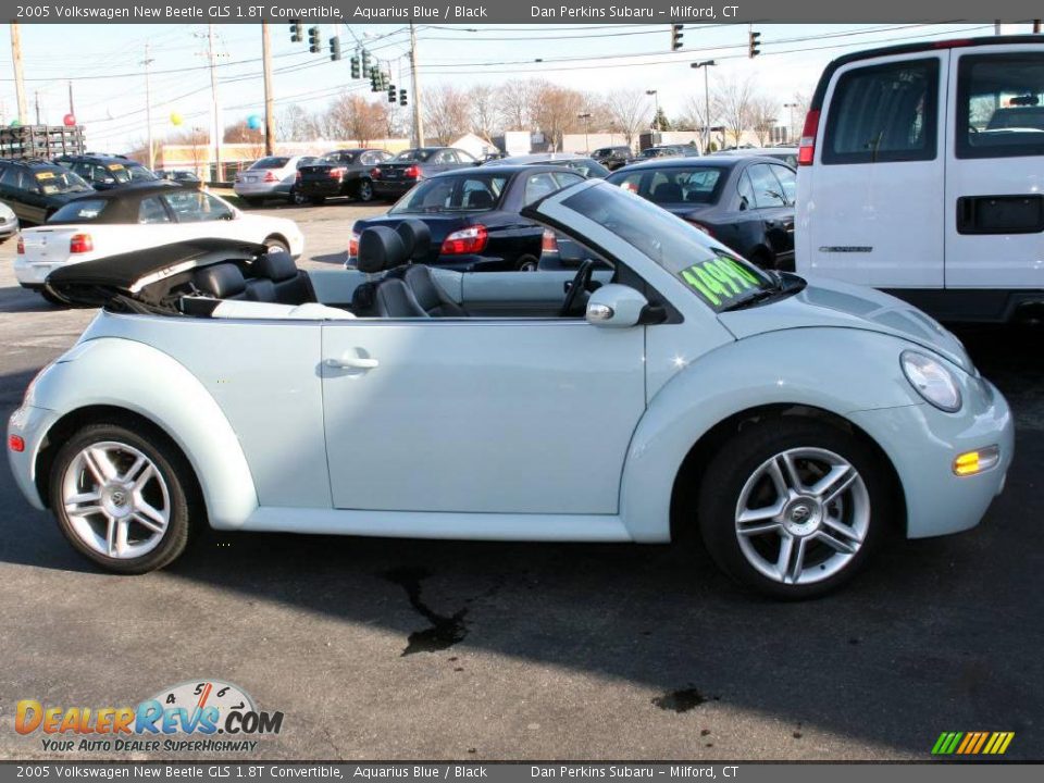 2005 Volkswagen New Beetle GLS 1.8T Convertible Aquarius Blue / Black Photo #4