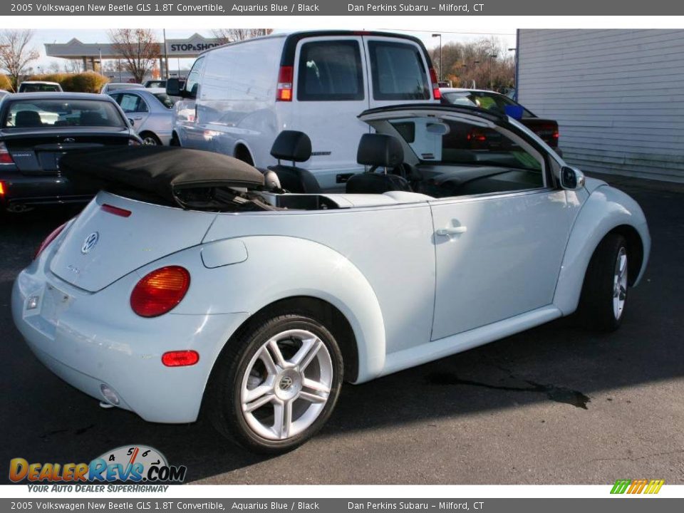 2005 Volkswagen New Beetle GLS 1.8T Convertible Aquarius Blue / Black Photo #5