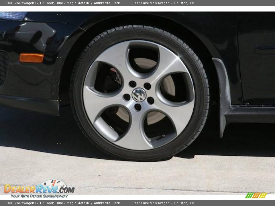 2008 Volkswagen GTI 2 Door Black Magic Metallic / Anthracite Black Photo #10