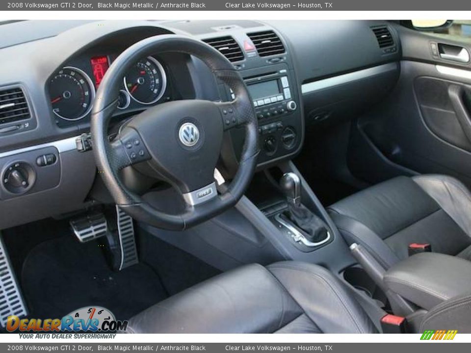 2008 Volkswagen GTI 2 Door Black Magic Metallic / Anthracite Black Photo #17