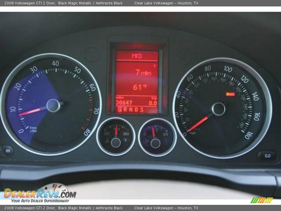 2008 Volkswagen GTI 2 Door Black Magic Metallic / Anthracite Black Photo #27