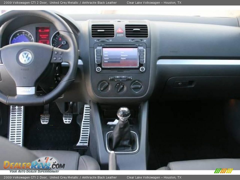 2009 Volkswagen GTI 2 Door United Grey Metallic / Anthracite Black Leather Photo #6