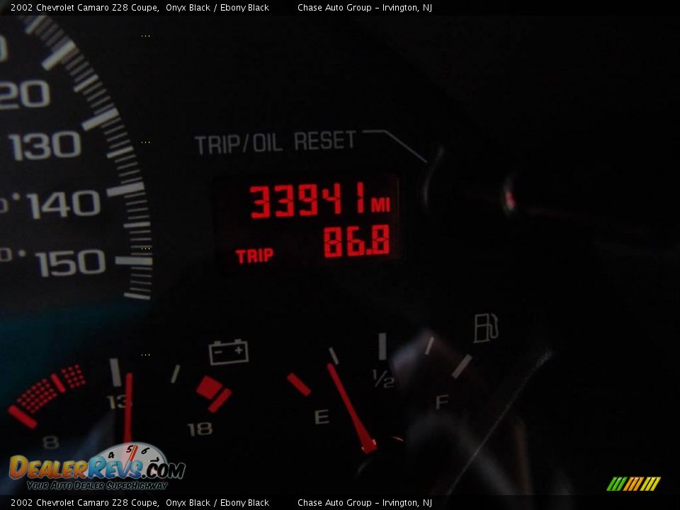 2002 Chevrolet Camaro Z28 Coupe Onyx Black / Ebony Black Photo #24