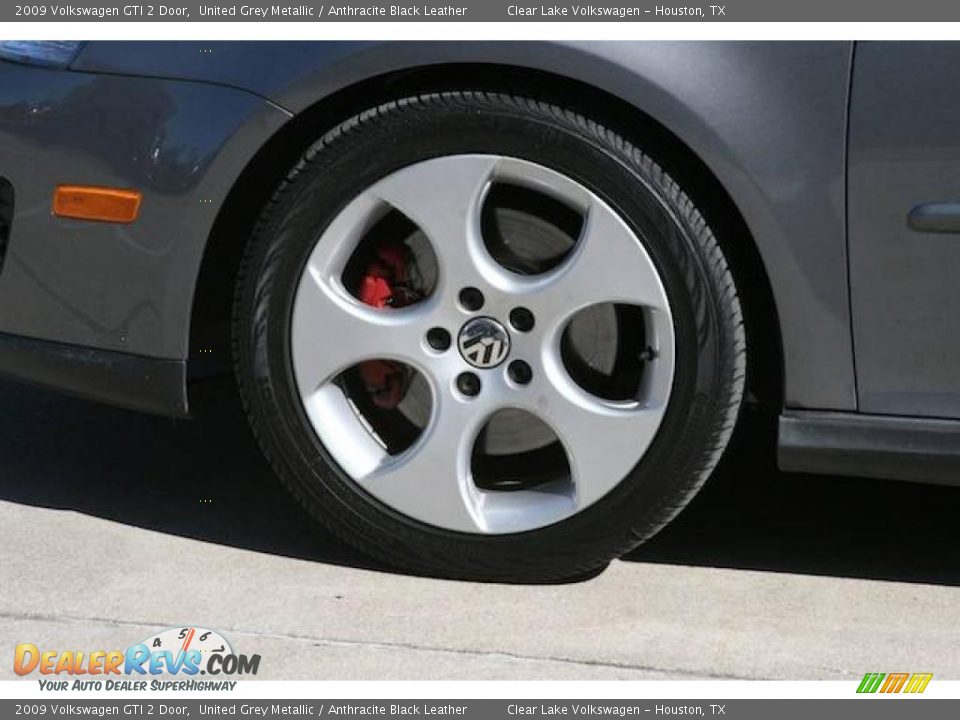 2009 Volkswagen GTI 2 Door United Grey Metallic / Anthracite Black Leather Photo #10