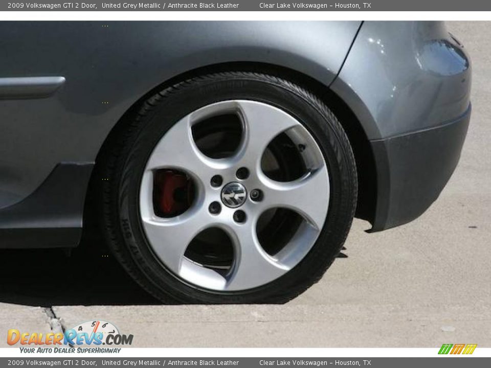 2009 Volkswagen GTI 2 Door United Grey Metallic / Anthracite Black Leather Photo #11
