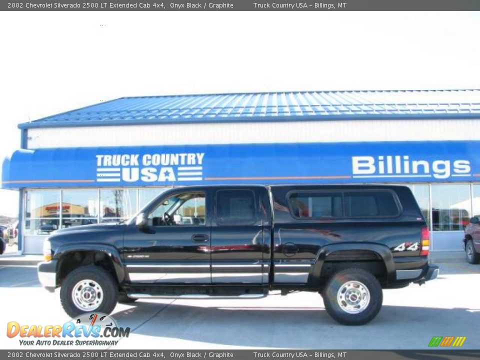 2002 Chevrolet Silverado 2500 LT Extended Cab 4x4 Onyx Black / Graphite Photo #1