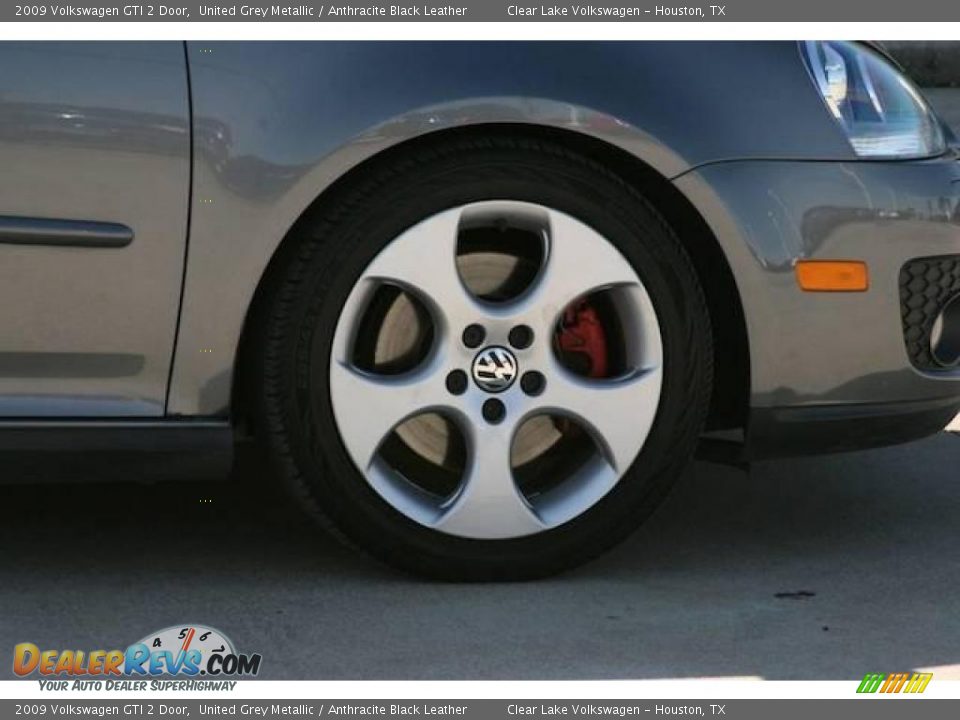 2009 Volkswagen GTI 2 Door United Grey Metallic / Anthracite Black Leather Photo #12