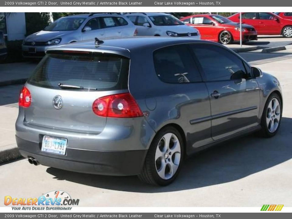 2009 Volkswagen GTI 2 Door United Grey Metallic / Anthracite Black Leather Photo #14