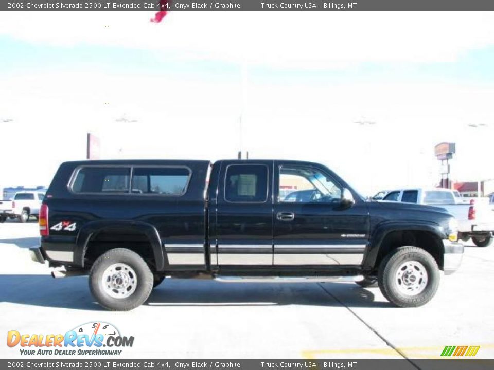2002 Chevrolet Silverado 2500 LT Extended Cab 4x4 Onyx Black / Graphite Photo #4