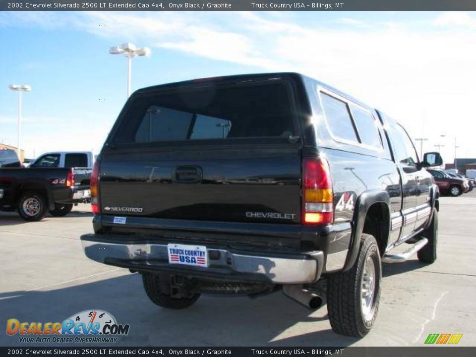 2002 Chevrolet Silverado 2500 LT Extended Cab 4x4 Onyx Black / Graphite Photo #5