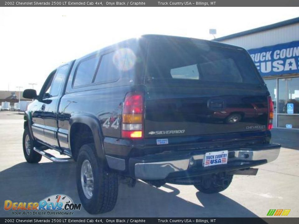 2002 Chevrolet Silverado 2500 LT Extended Cab 4x4 Onyx Black / Graphite Photo #6