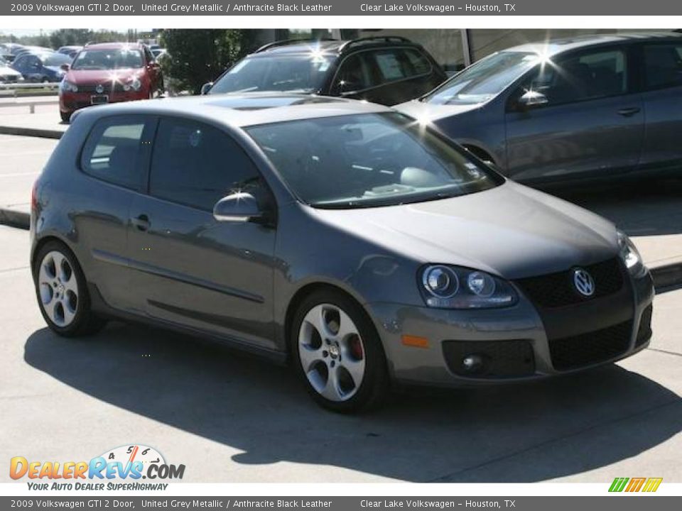 2009 Volkswagen GTI 2 Door United Grey Metallic / Anthracite Black Leather Photo #16