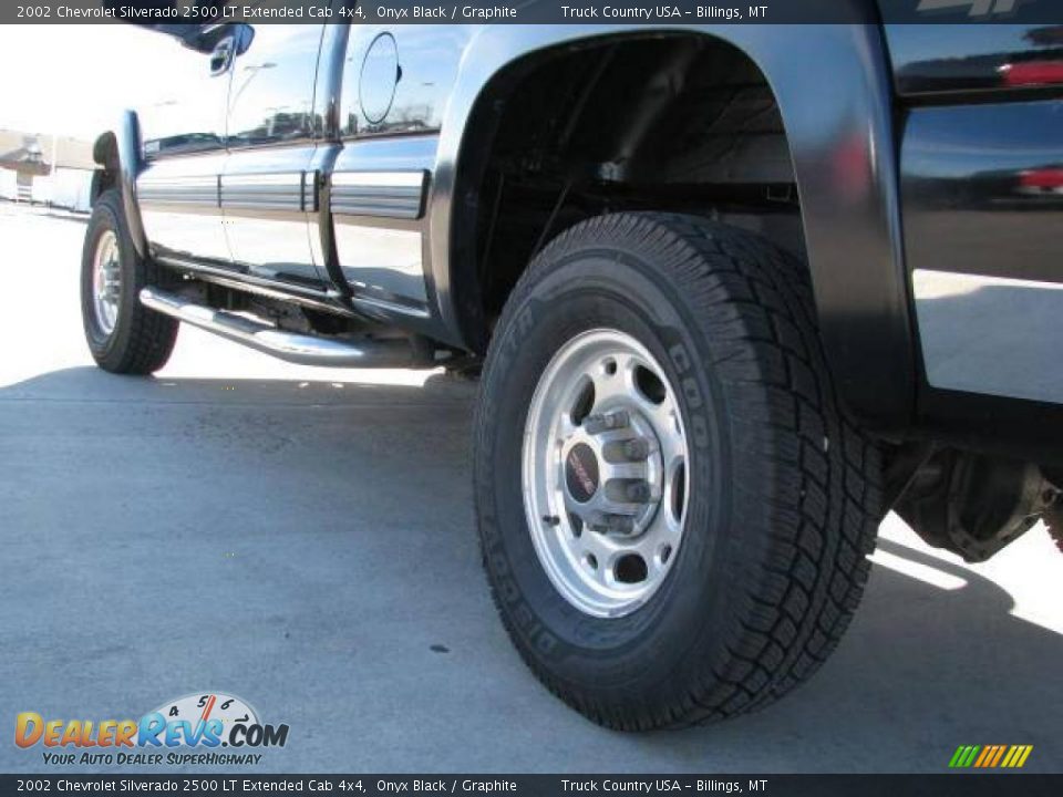 2002 Chevrolet Silverado 2500 LT Extended Cab 4x4 Onyx Black / Graphite Photo #7