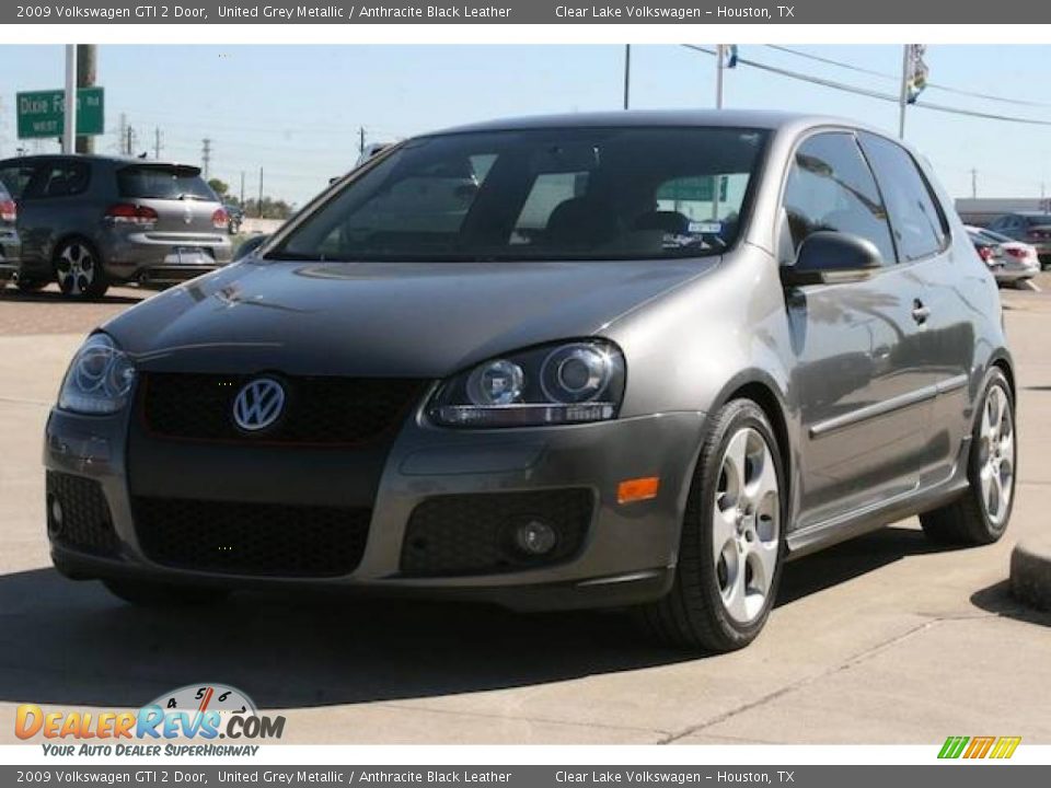 2009 Volkswagen GTI 2 Door United Grey Metallic / Anthracite Black Leather Photo #18