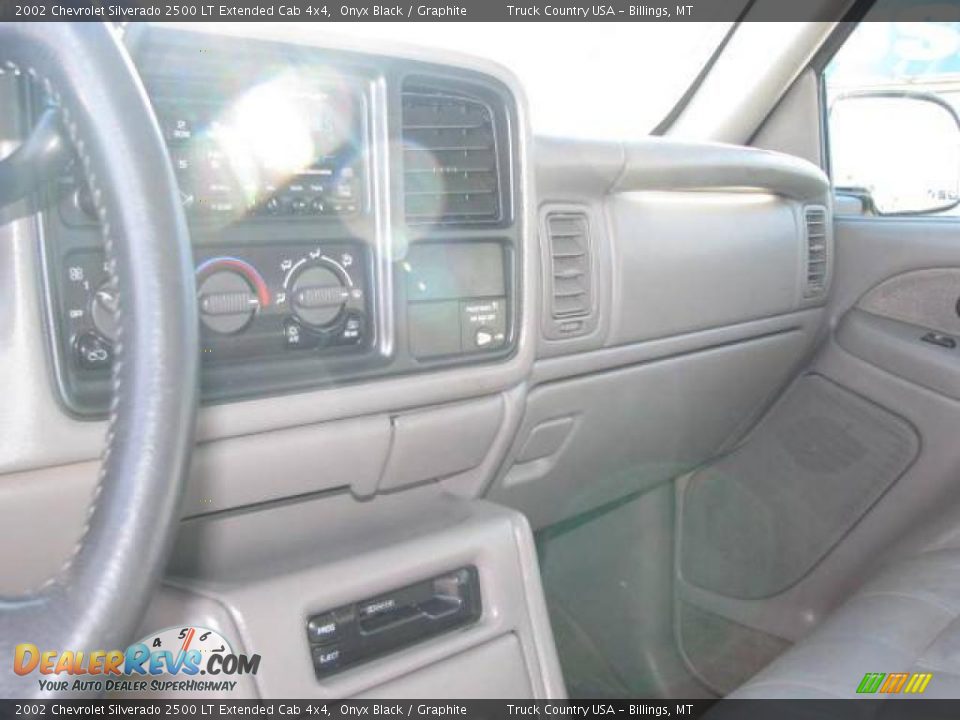 2002 Chevrolet Silverado 2500 LT Extended Cab 4x4 Onyx Black / Graphite Photo #12