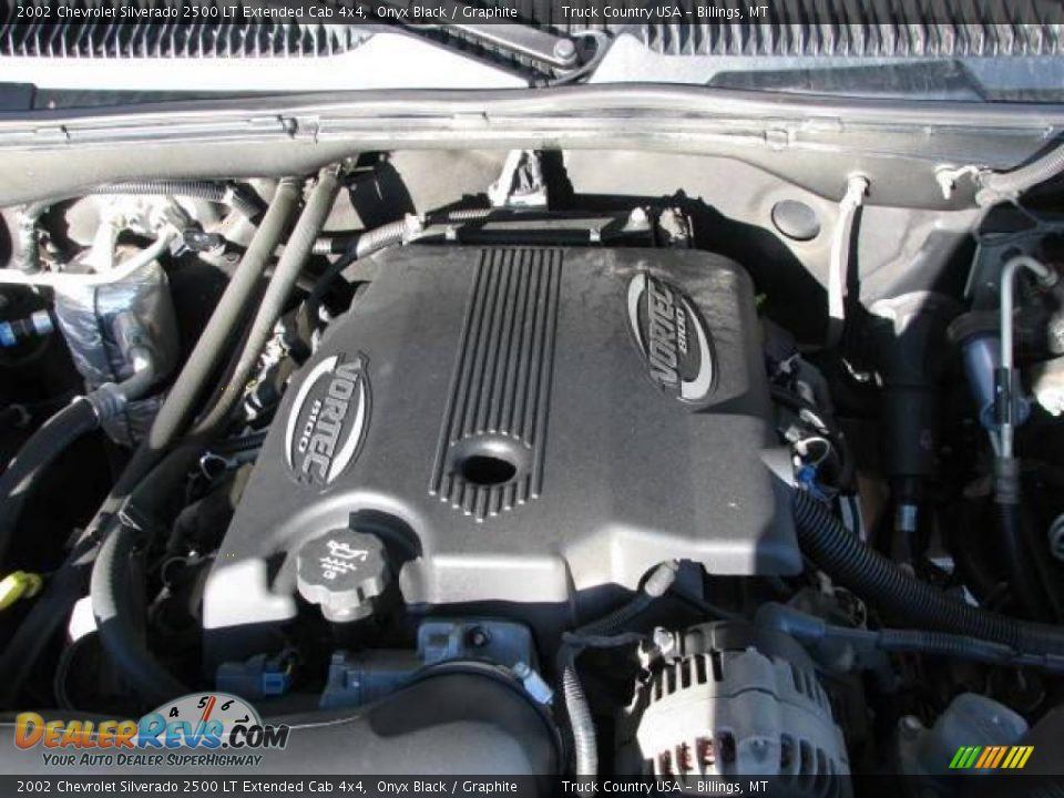 2002 Chevrolet Silverado 2500 LT Extended Cab 4x4 Onyx Black / Graphite Photo #14