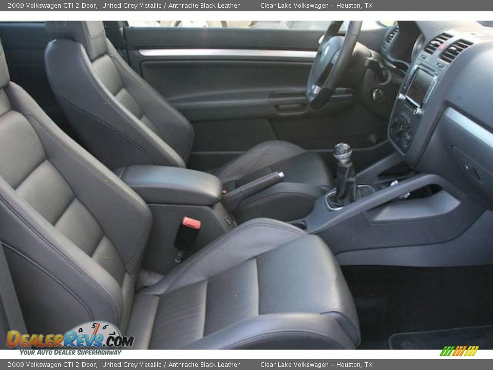 2009 Volkswagen GTI 2 Door United Grey Metallic / Anthracite Black Leather Photo #24