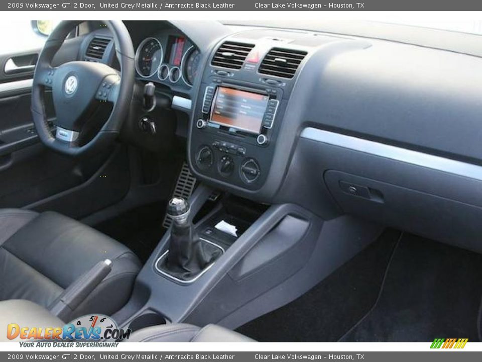2009 Volkswagen GTI 2 Door United Grey Metallic / Anthracite Black Leather Photo #25